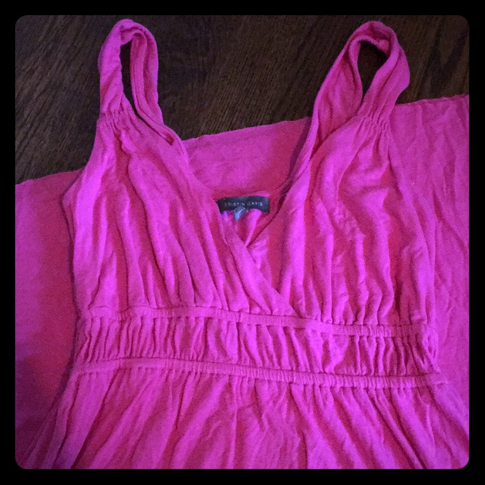 Hot Pink Kristen Davis Maxi Dress